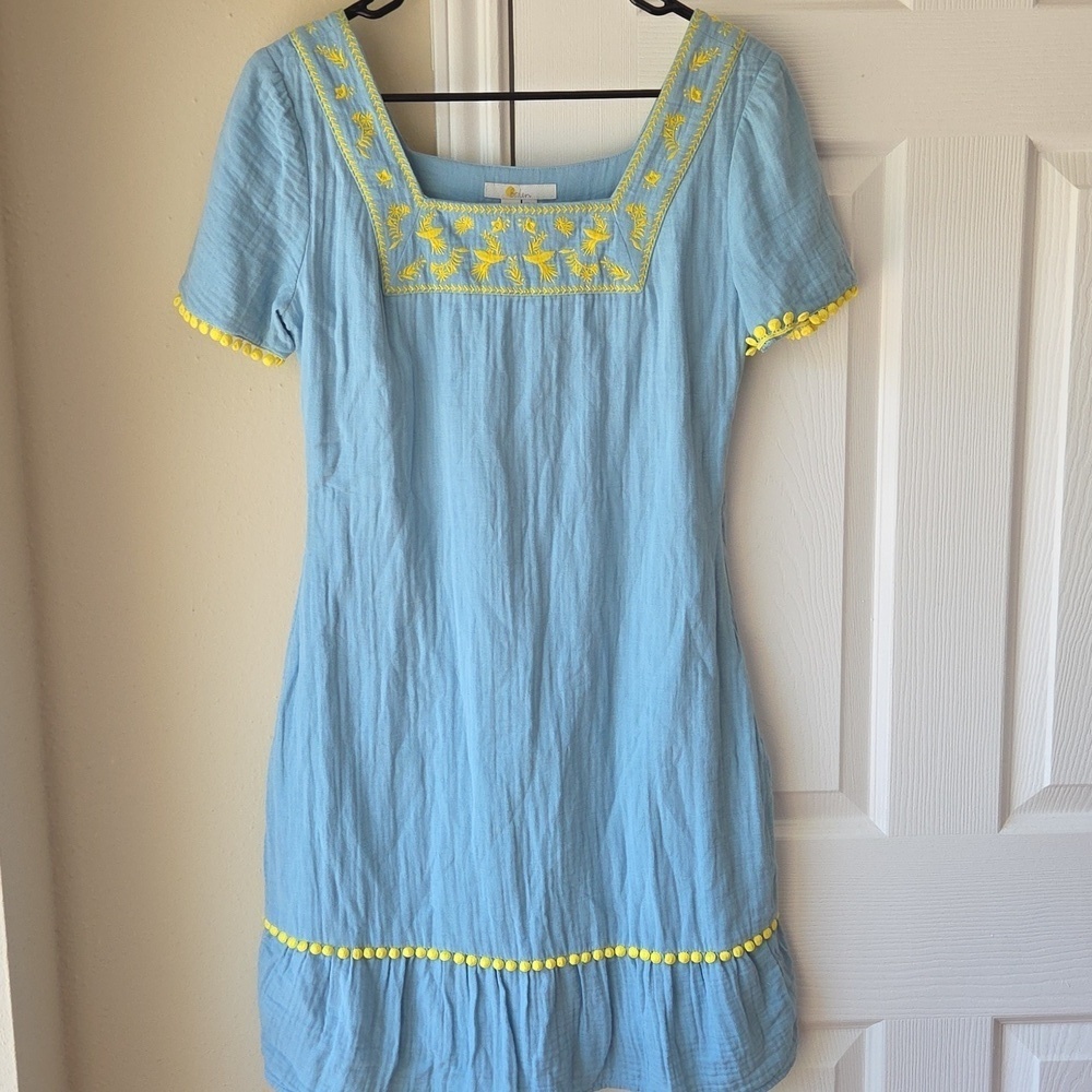 BODEN Mini Dress Size 2 Bernadette Embroidered Light Blue $119 - Picture 11 of 11